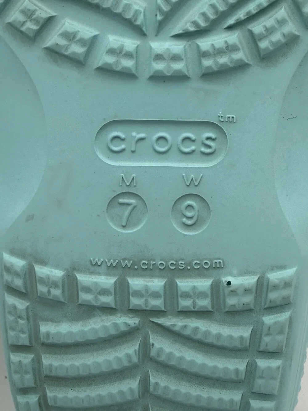 Crocs Classic Slide Teal Women’s Size 9  Blue Slip On Slides Sandals Shoes